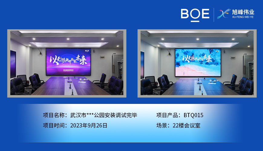 湖北武漢市**公園22樓會議室BTQ015安裝調(diào)試完畢