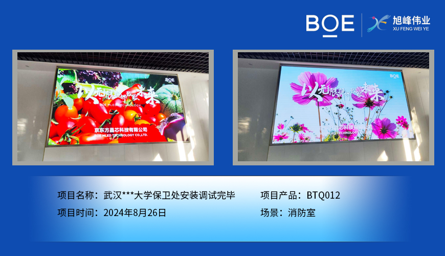 湖北武漢***大學(xué)保衛(wèi)處安裝調(diào)試完畢